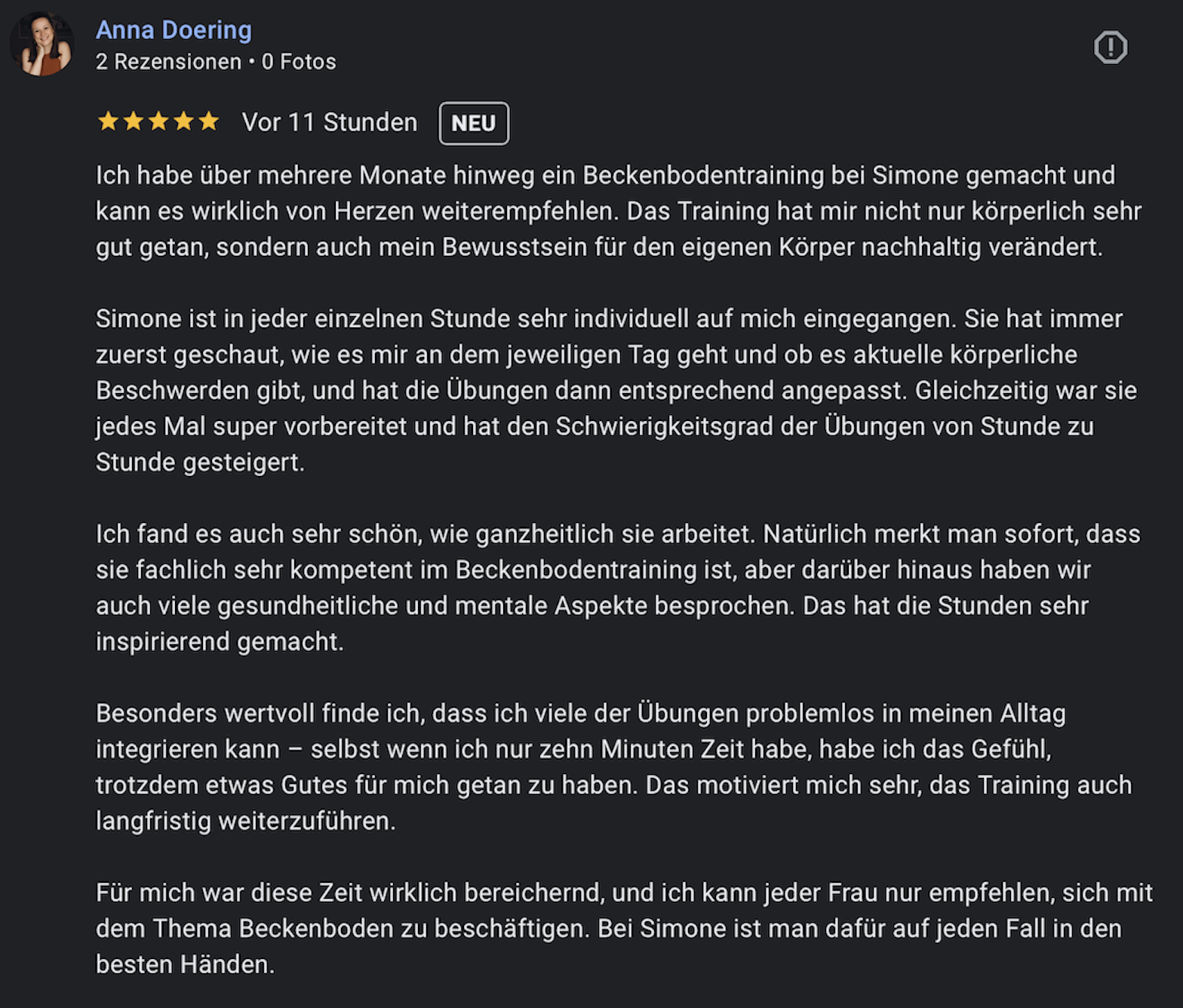 Aktuelles Kundinnen-Feedback